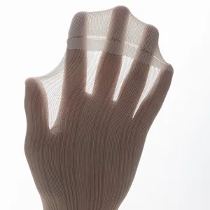 Ultradünne atmungsaktive weiße Netz-Wadenstrümpfe für Damen, elastisch und transparent.