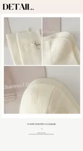 Koreaanse stijl vrouwen katoen geribbelde sokken schattige strik detail casual lente wear kleding