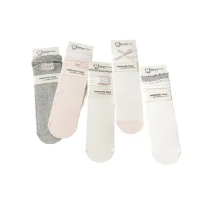 Damen Ballett Stil Mittelsocken süße Schleife Spitze Slouch Socken Sommer dünne Socken