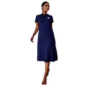 Dames korte mouw capuchon nachthemden zomer lange loungewear slaapjurk met hart