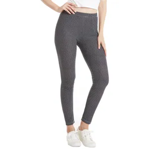 Donna vita alta pois fitness yoga pantaloni leggings sportivi senza cuciture palestra