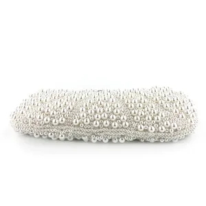 Handmade pearl evening clutch bag elegant wedding bridal beaded purse for women party handbag