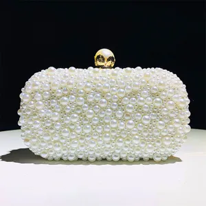 Elegante Parel Avondtas Handgemaakte Kralen Handtas Dames Bruiloft Feest Handtasje