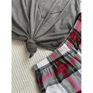 Women summer casual short sleeve pajama set comfortable two-piece sleepwear and loungewear main