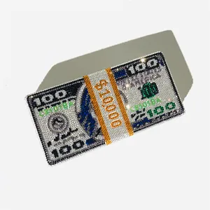 Women Dollar Bill Rhinestone Clutch Bag Sparkly Money Handbag With Chain Strap For Party Wedding Banquet Lady Jewelry
