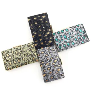 Femme pochette soirée sequins léopard élégant brillant mariage fête sac à main élégant