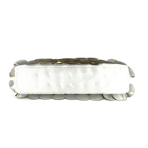 Handmade sequin evening clutch bag with gradient scale design, perfect for party and wedding events.