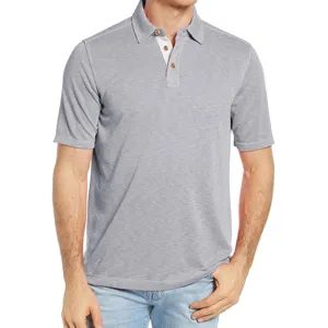 Men Casual Short Sleeve Polo Shirt Slim Fit Solid Color Cotton Business Turn Down Collar Polo Top For Summer