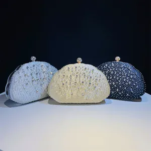 Elegante strass schelp avondtas clutch voor vrouwen bruiloft feest schoudertasjes.