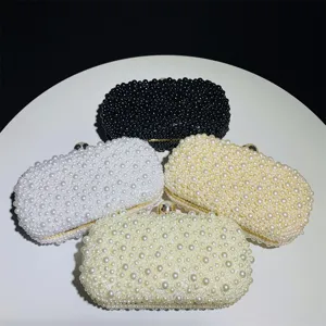 Handgemaakte Parel Avondtas elegante kralen clutch tas voor bruiloft feest vrouwen