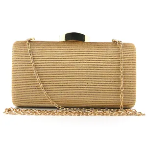 Women Elegant Velvet Sequin Evening Clutch Bag With Chain Strap Fashion Metal Clasp Party Banquet Wedding Handbag For Ladies