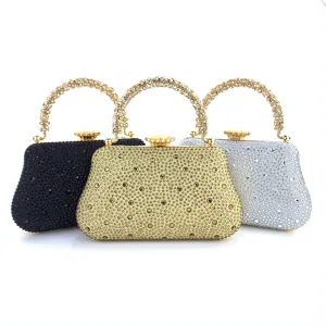 Pochette de Soiree elegante en Strass Brillant Sac a Main Cristal pour Femme Fete Mode