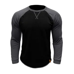 Sweat-shirt à manches longues et col rond pour homme pull décontracté colorblock vêtements décontractés