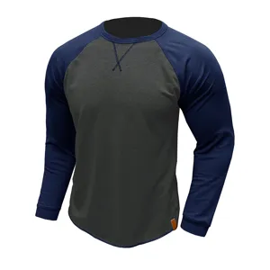 Sweat-shirt Homme Manches Longues Raglan Bloc De Couleur Col Rond Mode Automne Hiver