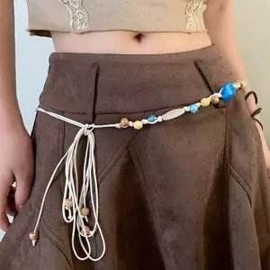 Bohemian Beaded Woven Waist Chain For Women Ethnic Style Adjustable Belt Fashion Summer Dress Accessories