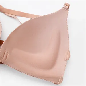 Draadloze sexy dunne zachte cup driehoek bh comfortabele en naadloze lingerievrouw