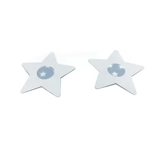 Copricapezzoli usa e getta a forma di stella stampa blu adesivi per il petto anti-esposizione