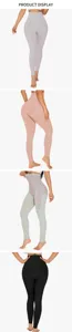 Women seamless high waist shapewear yoga leggings tummy control lifting pants detail