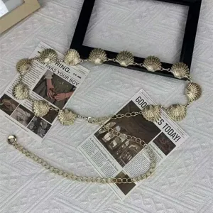 Gold Shell Waist Chain Women Bohemian Vintage Metal Belly Belt Body Jewelry Accessories