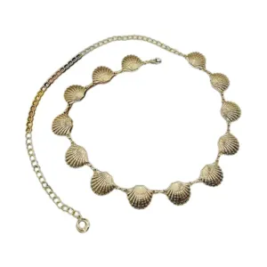 Golden shell waist chain for women bohemian vintage metal belly chain jewelry fashion accessories