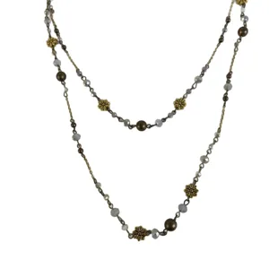 Bohemian double layer waist chain vintage metal flower body chain fashion accessory
