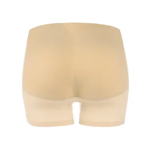 Sexy sin costuras transpirable acolchado levantador glúteos shorts bragas control malla mujer