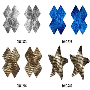 Disposable adhesive nipple covers sexy cross star pasties breast petals for women daily wear
