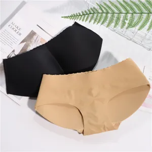 Women's Seamless Butt Lifting Shaping Briefs Low Waist Solid Color Nylon Panties Comfortable Stretch Underwear