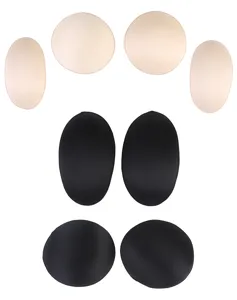 Almohadillas de sujetador extraíbles redondas ovaladas nude negro espuma push up