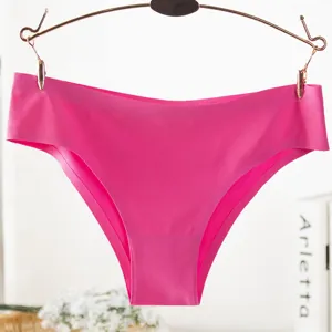 Detailed close-up of seamless ice silk women underwear, smooth fabric, comfortable daily wear.