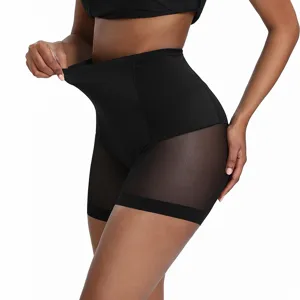 Pantaloncino modellante vita alta donna pancia piatta rete traspirante push up slip
