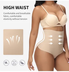 Hohere Taille nahtlose Bauchweg String Shaper, nacktes Gefuehl atmungsaktive elastische Form.