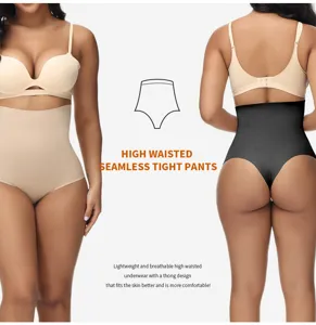 Damen taillenhohe, formende Tanga-Unterwäsche, nahtloser Bauchweg-Körperformungsbody.