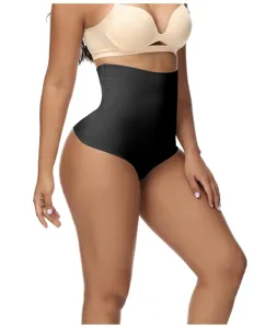 High-Waist Mieder-Tanga Detail, nahtloses Design für effektiven Bauch-Weg-Effekt.