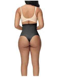 Hochtaillierter Bauchweg Tanga Shaper nahtlose Rückansicht Damen Figurformer Unterwäsche