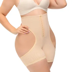 Women Plus Size High Waist Button Shaping Panties Tummy Control Butt Lifter Slimming Body Shaper Underwear