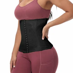 Women Waist Trainer Belt Breathable Mesh Shapewear Postpartum Recovery Belly Band Hook And Eye Corset Fitness Cincher