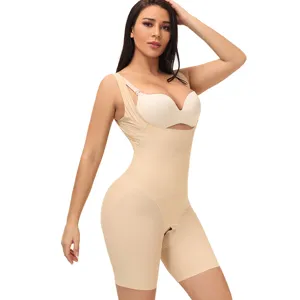 Seamless full body shaper bodysuit for women tummy control waist trainer post partum shapewear main view