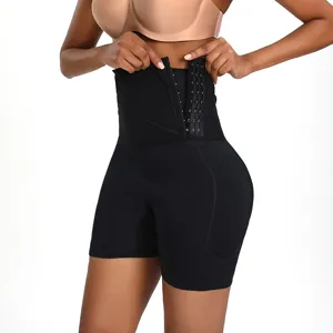 Women's High Waist Tummy Control Butt Lifter Shaper Shorts Body Shaping Panties Three-Row Buckle Slimming Underwear