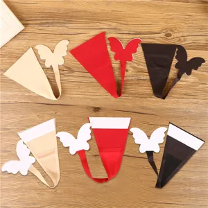 Women Sexy Butterfly Shape C String Thong Invisible Seamless Erotic Underwear Breathable Low Rise Panties