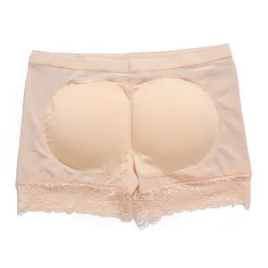 Women padded butt lifter shapewear panties seamless peach hips underwear control briefs beige