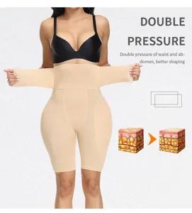 Dettaglio di corsetto modellante vita alta, doppia pressione per una migliore forma.