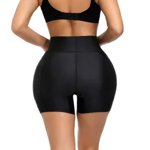 Shorts gainants taille haute ventre plat fesses push-up pour femmes noir sans couture