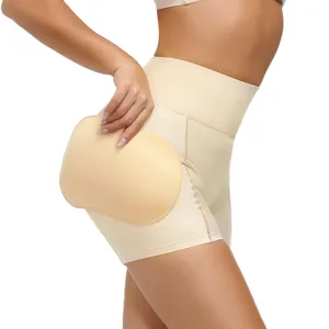 Short gainant rembourré taille haute pour femme avec effet push-up et ventre plat
