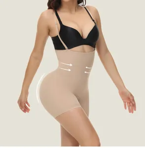 High waist tummy control shapewear shorts with adjustable straps butt lifter body shaper underwear