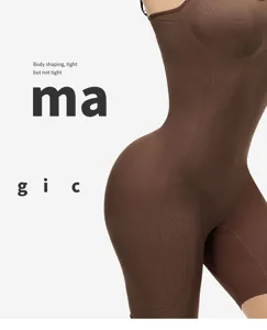 Donna tuta body shaper senza cuciture sottile elastico controllo pancia modellante vita.