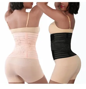 Postpartum recovery waist trainer and breathable belly band for fitness and sports shaping.