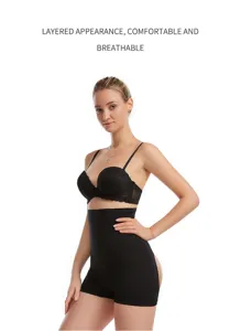 High waist tummy control shapewear butt lifter black underwear breathable support item