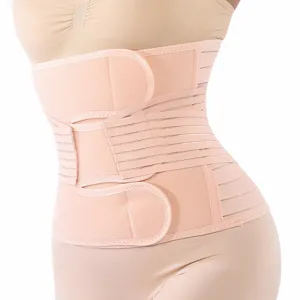 Women Postpartum Recovery Waist Trainer Belt Breathable Nylon Tummy Control Shapewear Sports Sweat Workout Girdle