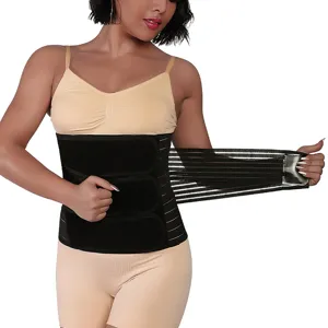Adjustable waist trainer belt for postpartum recovery, fitness workout, and body shaping support.